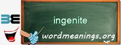 WordMeaning blackboard for ingenite